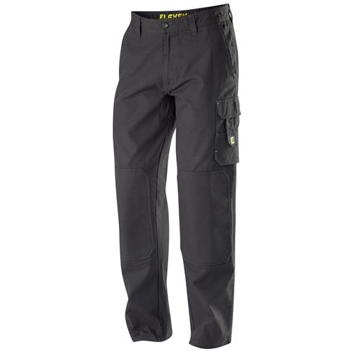 E1160 Black Chizeled Cargo Pants with Knee Protection